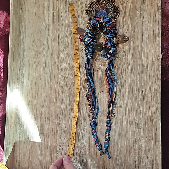 Vintage Women's Handmade Asian Beaded Fringe Parade Style Necklace - Picture 8 of 8